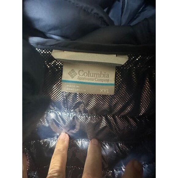 Columbia Thermal THERMAL Reflective Hooded Jacket, Collegiate Navy, XX-Large - Picture 3 of 4